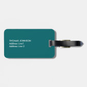 Einfaches cooles Beschaffenheits-Grün-weißes Gepäckanhänger (Rückseite horizontal)