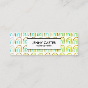 Einfaches Cooles Muster für verblichene Wasserfarb Mini Visitenkarte