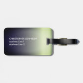 Einfaches cooles Ombre weißes mutiges Monogramm Gepäckanhänger (Rückseite horizontal)