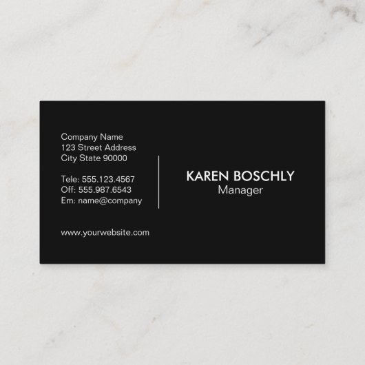 Einfaches Corporate Headset Visitenkarte (Rückseite)