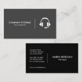 Einfaches Corporate Headset Visitenkarte (Vorne/Hinten)