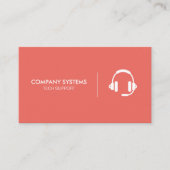 Einfaches Corporate Headset Visitenkarte (Vorderseite)