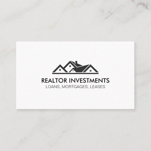 Einfaches Corporate Real Anwesen Agent Visitenkarte (Vorderseite)