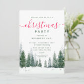 Einfaches Corporate Xmas Party Winterfarbe Einladung (Stehend Vorderseite)