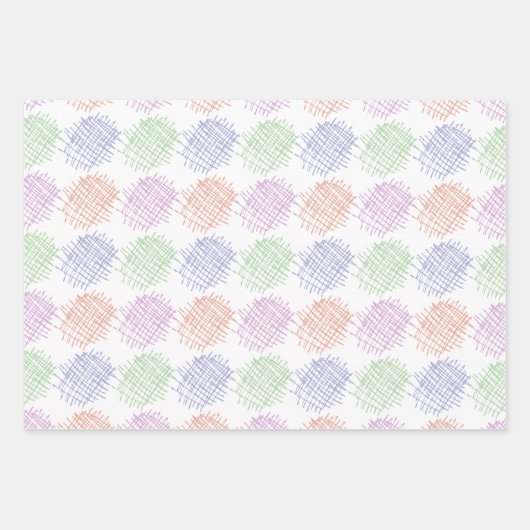 Einfaches Crisscross-Muster Geschenkpapier Set (Vorderseite)