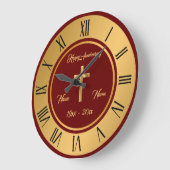 Einfaches Cross Customizing Gold Jubiläum Große Wanduhr (Winkel)