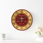 Einfaches Cross Customizing Gold Jubiläum Große Wanduhr (Zuhause)