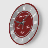 Einfaches Cross Customizing Silver Jubiläum Große Wanduhr (Winkel)