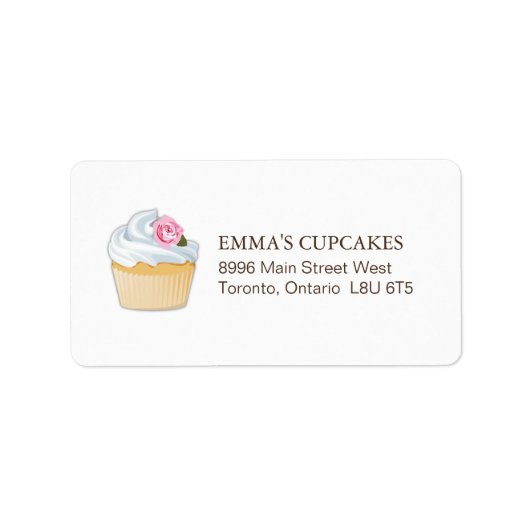 Einfaches Cupcake-Mailadressen-Etikett Adressaufkleber (Vorne)