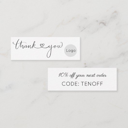 Einfaches Curry-Herz Danke-Logo einfügen Treuekarte (Vorne/Hinten)