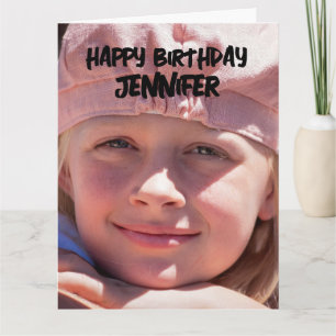 EINFACHES CUSTOM FOTO GEBURTSTAGSKARTE KARTE