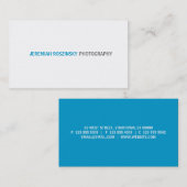 Einfaches Cyan Visitenkarte (Vorne/Hinten)