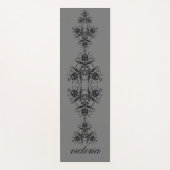 Einfaches Damask-Muster Mit Monogramm Yogamatte (Vorderseite)