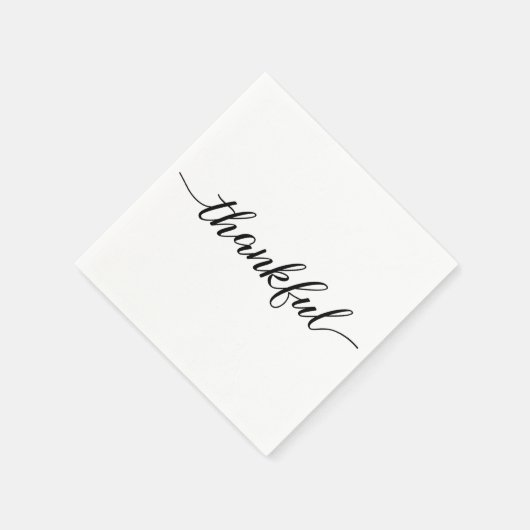 Einfaches dankbares Elegantskript Serviette (Ecke)