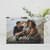 Einfaches dankbares Skript Feiertagskarte (Stehend Vorderseite)