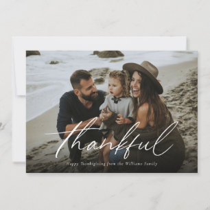 Einfaches dankbares Skript Feiertagskarte