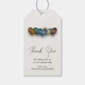 Einfaches Dankeschön an die moderne Hochzeit Geschenkanhänger (Vorderseite)