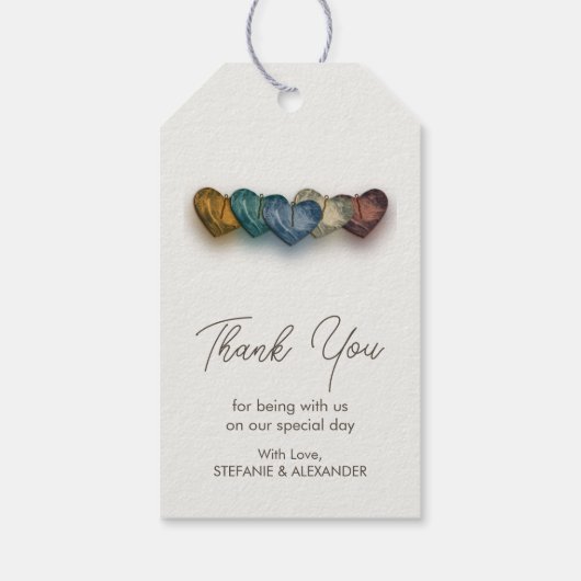 Einfaches Dankeschön an die moderne Hochzeit Geschenkanhänger (Rückseite)