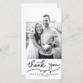 Einfaches Dankeschön an Typografy Wedding Dankeskarte (Vorne/Hinten)