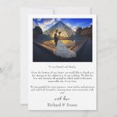 Einfaches Dankeschön für die Einladung (Rückseite)