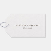 Einfaches Dankeschön für Hochzeit Geschenkanhänger (Rückseite Horizontal)