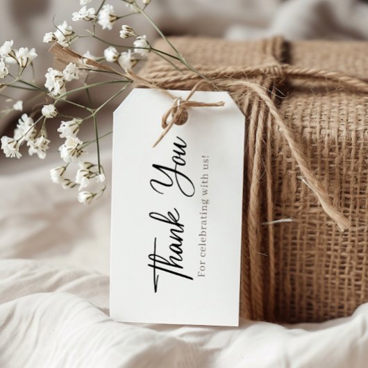 Einfaches Dankeschön für Hochzeit Geschenkanhänger