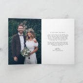 Einfaches Dankhandschrift-Skript-Hochzeitsskript-F Dankeskarte (Innenseite)