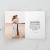 Einfaches Datum Moderne Hochzeit Dankeskarte (Innenseite)