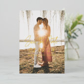 Einfaches Datum Moderne Hochzeit speichern das Dat Folieneinladung (Stehend vorne)