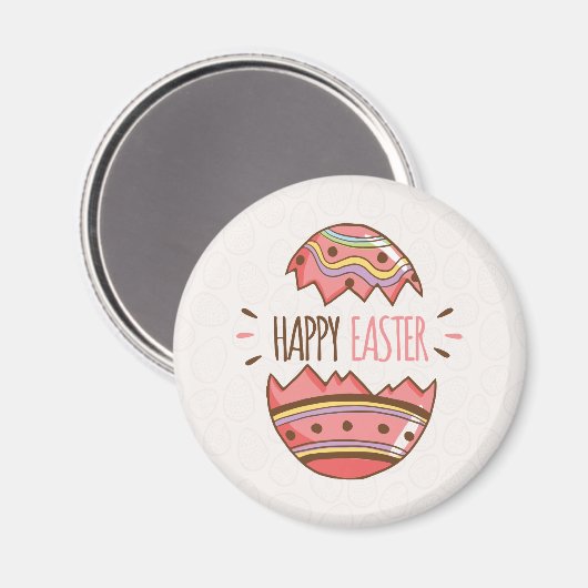 Einfaches dekoratives Ostereig | Magnet (Vorderseite/Rückseite)