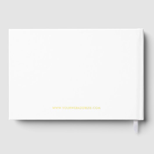 Einfaches Design benutzerdefinierter Typografie in Gästebuch (Rückseite)