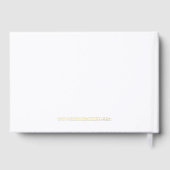 Einfaches Design benutzerdefinierter Typografie in Gästebuch (Rückseite)