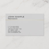 Einfaches Design Beruflich Elegant Grau Gold Visitenkarte (Vorderseite)