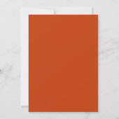 Einfaches Design der Blätter Burnt Orange und Beig Einladung (Rückseite)