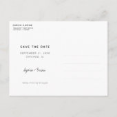 Einfaches Design des Fotos - Weiße Grenze Save the Ankündigungspostkarte (Rückseite)