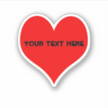 Einfaches Design des Roten Herzens Aufkleber<br><div class="desc">Dieses schlichte Herzdesign ist vom valentinischen Konzept inspiriert. Obwohl das Design einfach ist, hat diese Kunst dennoch ihren eigenen klassischen Reiz. Das Design kann personalisiert sein, und wenn Sie gewollt, dann fügen Sie Bilder oder Text nach Ihrem Geschmack und Ihren Wünschen</div>