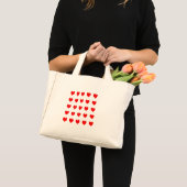 Einfaches Design des Roten Herzens Mini Stoffbeutel (Vorderseite (Produkt))