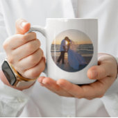 Einfaches Design des Zwei-Circle-Fotos Kaffeetasse