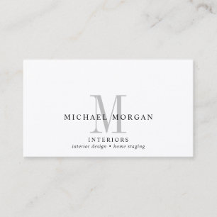Einfaches Design Designer Monogram Business Visitenkarte