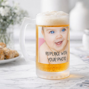 Einfaches Design einzigartiges personalisiertes Un Mattglas Bierglas