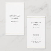 Einfaches Design Eleganter Schlichter Luxus Modern Visitenkarte (Vorne/Hinten)