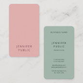 Einfaches Design Eleganter Trend Farben Moderne Vo Visitenkarte (Vorne/Hinten)