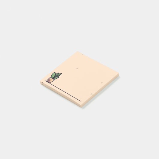 Einfaches Design für benutzerdefinierte Pflanze Post-it Klebezettel (angewinkelt)