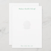 Einfaches Design für Golf Theme - Individuelle fla Dankeskarte (Vorne/Hinten)