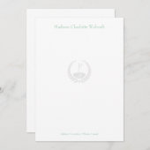 Einfaches Design für Golf Theme - Individuelle fla Dankeskarte (Vorne/Hinten)