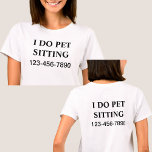 Einfaches Design für HeimtiereTjirtsDoppelseitige  T-Shirt<br><div class="desc">Einfache Haustiertischler mit den Worten, die ich als Haustier benutze, sitzen in fett gedruckten Buchstaben und mit der Nummer, die sich herausstellt, sodass es leicht ist, sich an das Design zu erinnern, das auf der Vorder- und Rückseite gedruckt wurde. Entworfen als Shirt für jemanden, der sich um Haustiere kümmert, die...</div>
