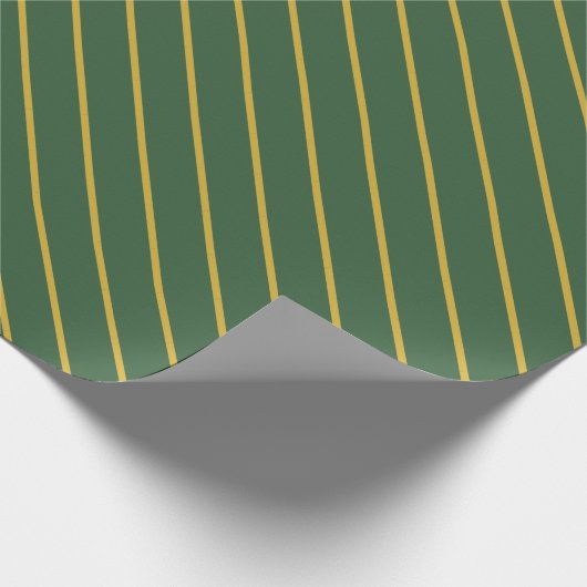 Einfaches Design für Jäger, Grün und Gold Streifen Geschenkpapier (Ecke)