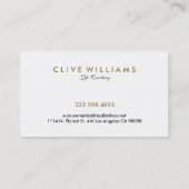 Einfaches Design für moderne Gold-Ornamente Visitenkarte (Rückseite)