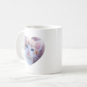 Einfaches Design für zwei Herzstücke Foto Kaffeetasse (Vorderseite Links)