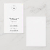 Einfaches Design Gold Vertikale Vorlage Modernes Visitenkarte (Vorne/Hinten)